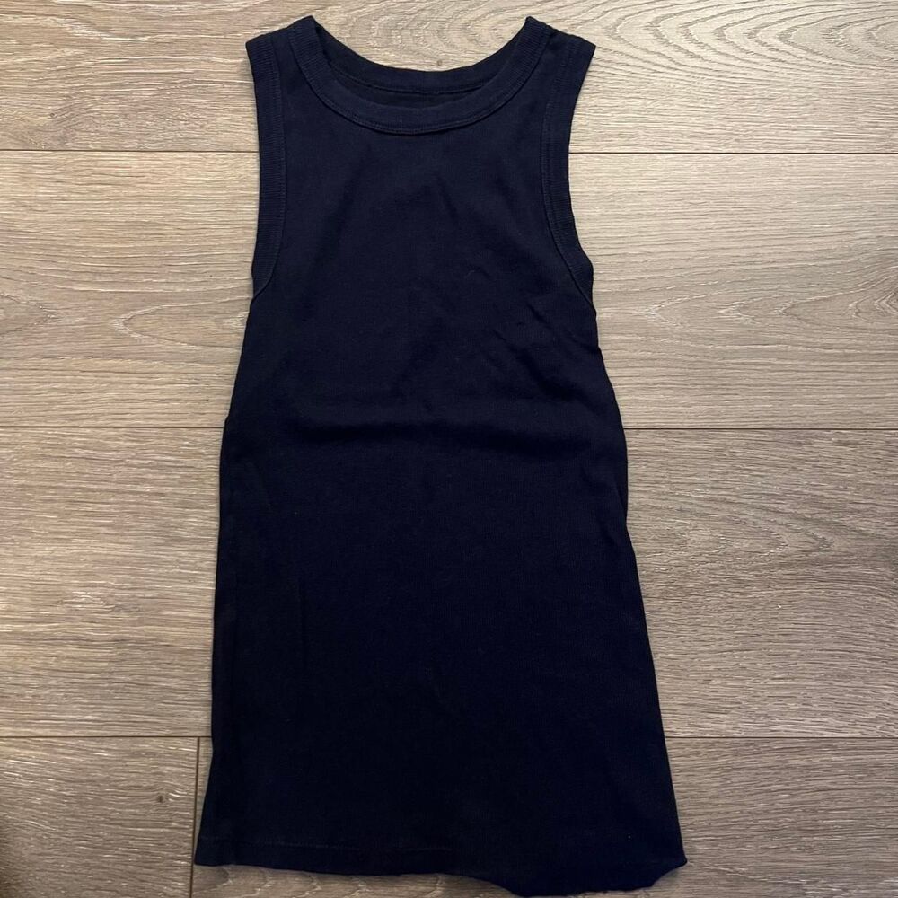 a new day navy blue tank top